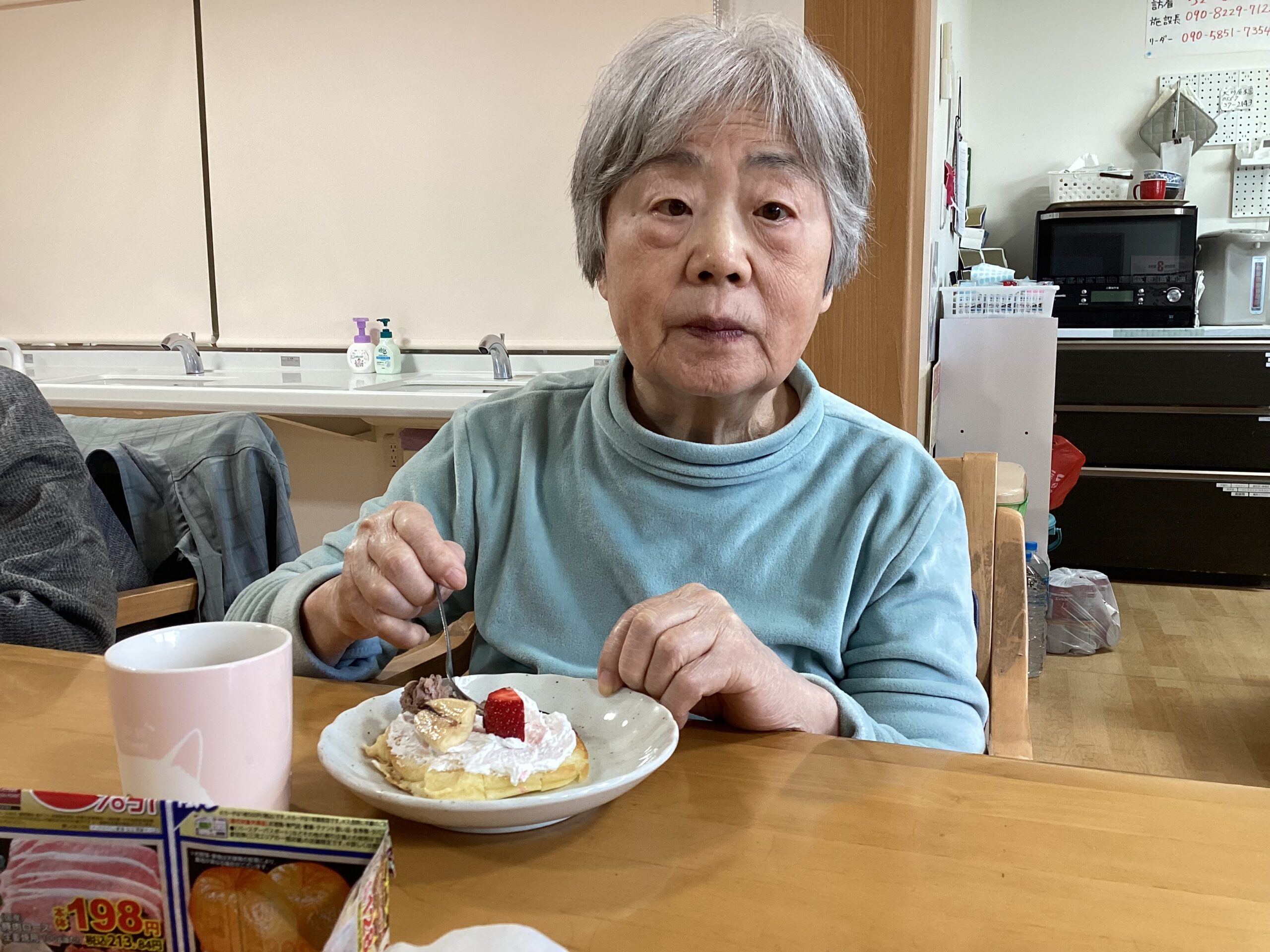 おやつにパンケーキを食べました